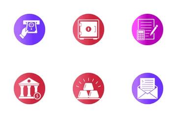 Bancos y finanzas Icon Pack