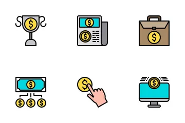 Bancos y finanzas Paquete de Iconos