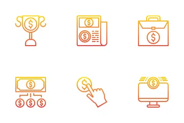 Bancos y finanzas Paquete de Iconos