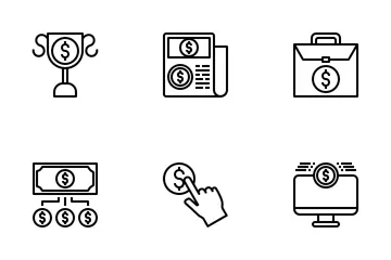 Bancos y finanzas Paquete de Iconos