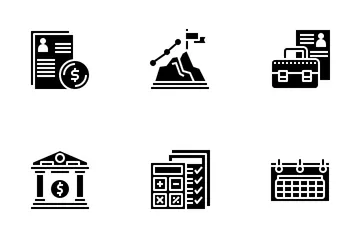 Bancos y finanzas Paquete de Iconos