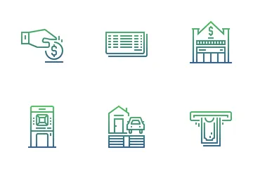 Banca e finanças Icon Pack