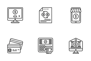 Serviços bancários e pagamentos Pacote de Ícones