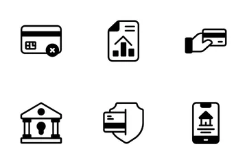 Serviços bancários e pagamentos Pacote de Ícones