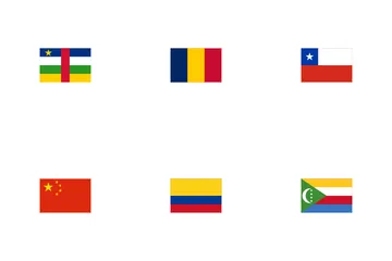 Todas as bandeiras dos países do mundo Pacote de Ícones