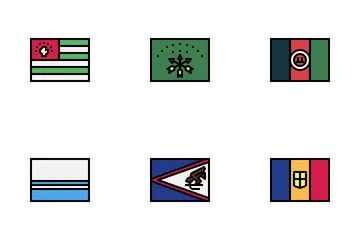 Banderas 5 Paquete de Iconos