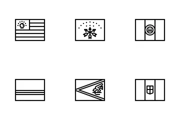 Banderas 5 Paquete de Iconos