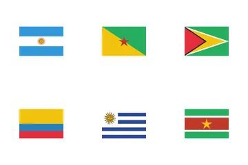 Banderas de américa del sur Paquete de Iconos