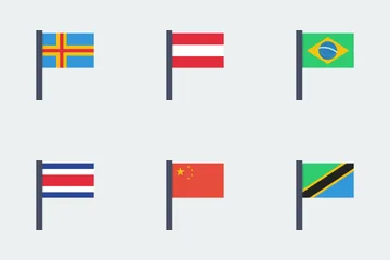 Banderas del mundo Paquete de Iconos