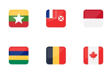 Banderas del mundo Paquete de Iconos