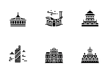 Bangkok Symbols And Landmarks Icon Pack