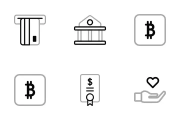 은행 및 금융 아이콘 팩