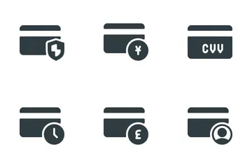 Bank Card Actions Icon Pack