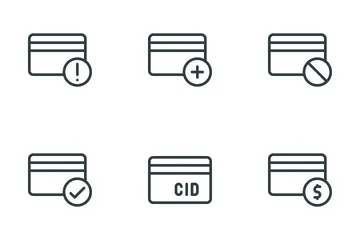 Bank Card Actions Icon Pack