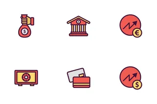 Bank Icon Filled Outline