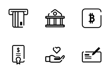 Bank und Finanzen Symbolpack