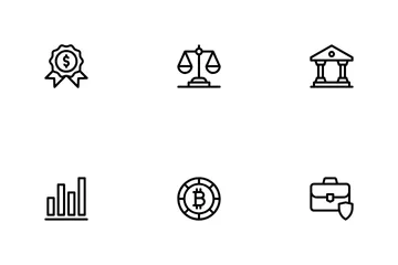 Bank- und Geldautomatenservice Icon Pack