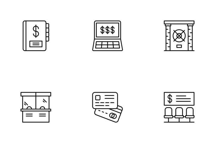 Download Banking Icon pack - Available in SVG, PNG, EPS, AI & Icon fonts