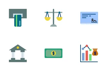 Banking And ATM Service Icon Pack