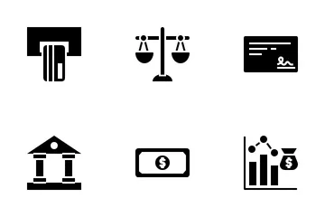 Banking And ATM Service Icon Pack
