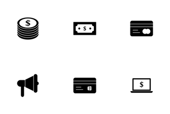 Banking Glyph Icon Pack