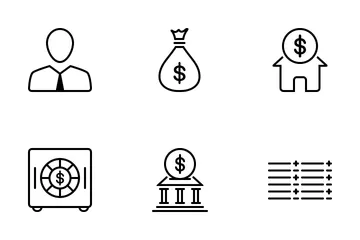 Banking Line Icon Pack