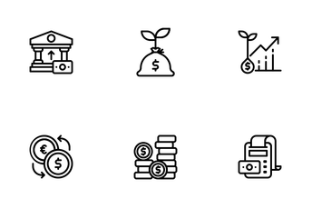 Banking LineArt Icon Pack