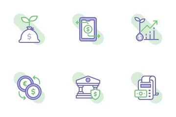 Banking Shape Colors Icon Pack