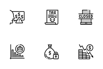 Bankruptcy Business Icon Pack