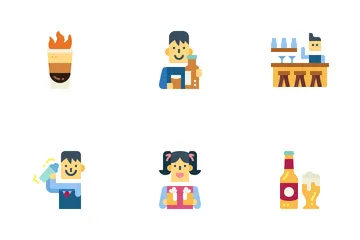 Bebidas espirituosas Paquete de Iconos