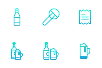 Bar - Outline Gradient Icon Pack