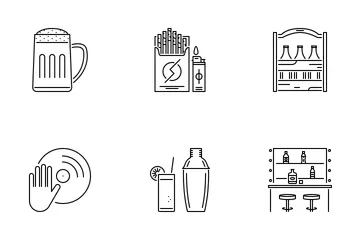 Bar Outline Icon Pack