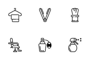 Barber Shop And Salon Icon Pack