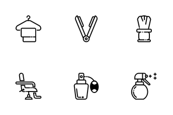 Barber Shop And Salon Icon Pack