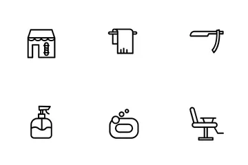 Barbershop And Salon Icon Pack