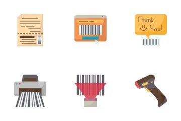 Barcode And QR Code Icon Pack