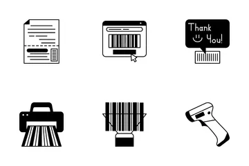 Barcode And QR Code Icon Pack