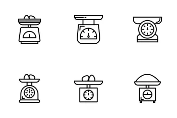 Básculas de cocina Paquete de Iconos