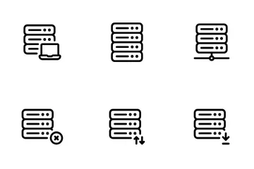 Servidor y base de datos Paquete de Iconos