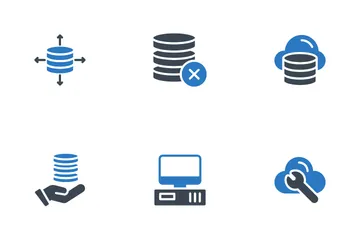 Base de datos y almacenamiento Paquete de Iconos