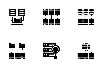 Base de datos y servidor Paquete de Iconos