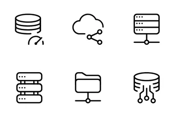 Base de données et hébergement Pack d'Icônes