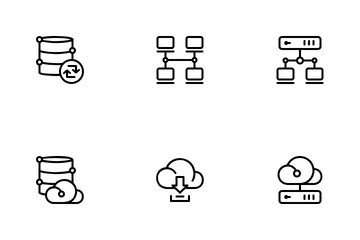 Base de données et réseau Internet Pack d'Icônes