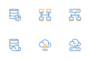 Base de données et réseau Internet Pack d'Icônes