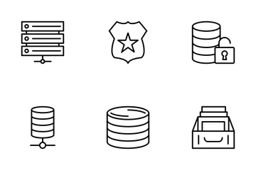 Base de données et stockage Vol 1 Pack d'Icônes