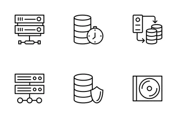 Base de données et stockage Vol 2 Pack d'Icônes