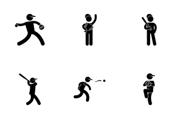 Baseballspieler Symbolpack