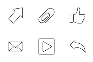 Basic UI Elements Line Icon Pack