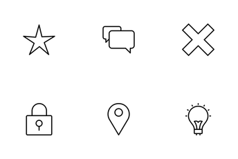 Basic UI Line Icon Pack
