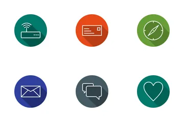 Basic UI Line Circle Icon Pack